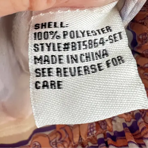 Her bottari boho print palazzo Wide Leg pants bohemian Women's NEW Purple