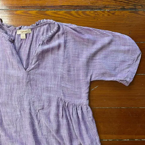 Kyra Purple Stripe Lounge Short Set