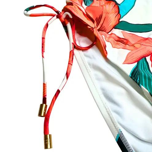 Coco reef Island Flora Shirred High Waist Floral Bikini Bottoms Small Tropical