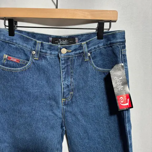 NWT VTG Y2K Jeans Artsy Boho Patchwork Retro Deadstock Mid Rise Size 7/8 Hippie Blue Size M