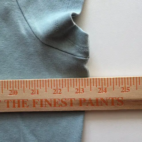 Poetry Blue V Neck T Shirt Lace Trim Soft Cotton Casual Top US 20 UK 24