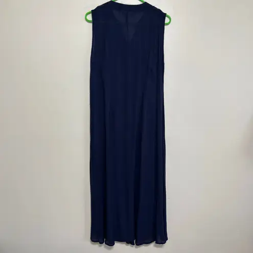 Woman Within Navy Blue Sleeveless Midi Dress Size 16W NWT