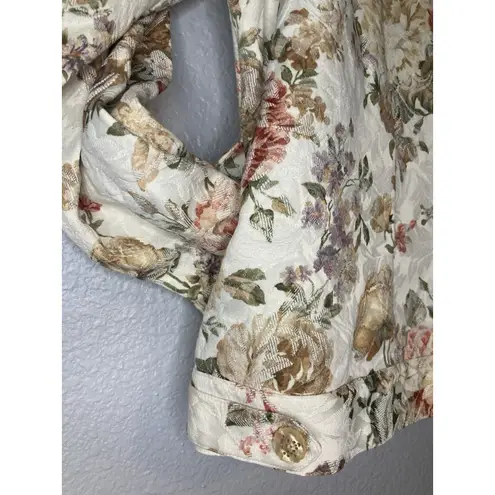 Draper's & Damon's Jacket Women L Button Down Floral Design Retro Y2K Cottage Size L