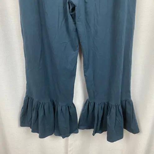 Matilda Jane Blue Big Ruffle Pants Sz.L