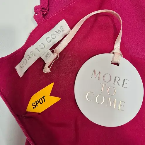 MORE TO COME Mileva Ruched Mini Dress in Fuchsia Pink Size XS