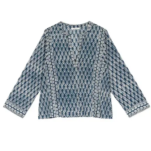 💕DOEN💕 Suri Top ~ Soledad Bloom Blue XL NWT