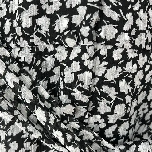 ALLSAINTS Ivey Scatter Dress Black and White Floral Size 6