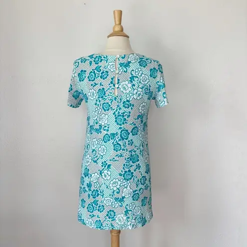Lucy Love Blue and White Floral "Charlotte" Shift Dress