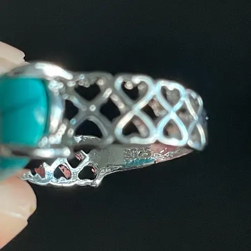 Sterling Silver Turquoise stone S925 ring size 7