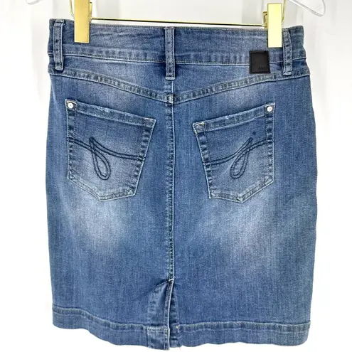 Jag jeans Denim Pencil Skirt Distressed Blue Size 4