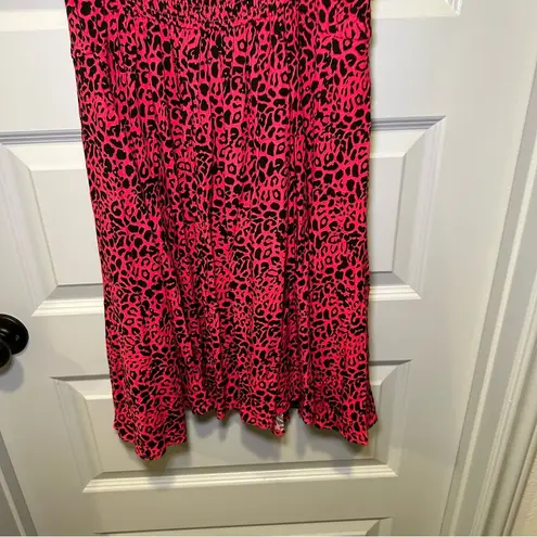 Apt. 9 NWT  Pink/Black Animal Print Sleeveless Aline Dress size L