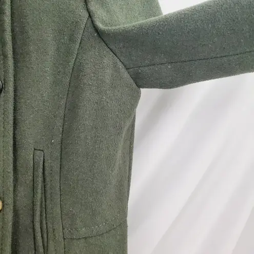 Thread and Supply  Nordstrom Hunter Olive Green Wool Double Breasted Peacoat L