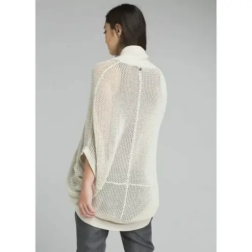 prAna NWT New Womens Beige Lima Sweater L Soft Cardigan Open Casual Organic Cott
