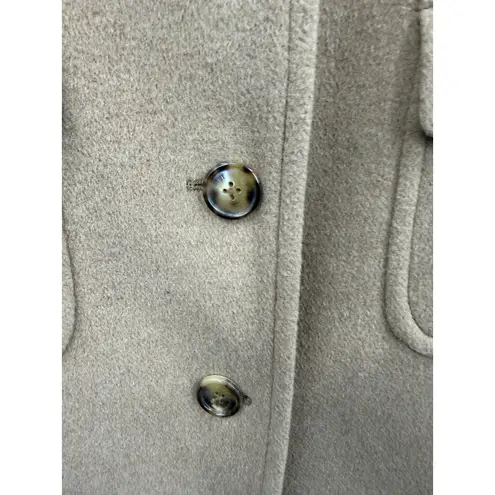 Brooks Brothers Camel Hair Coat Women's 0P Tan Button Front Long Overcoat - Image 3