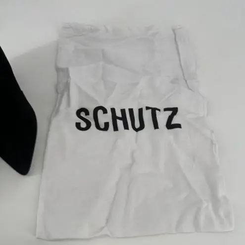 Schutz NWOB Mackie Women's Nubuck Leather Pointed Heeled Boots Black Size 9B