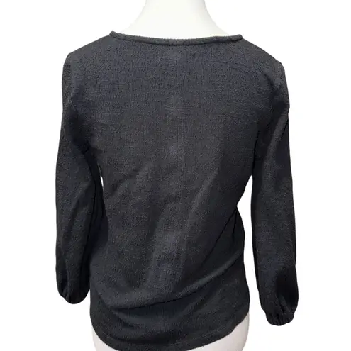 Madewell  Black V-Neck Cotton Top