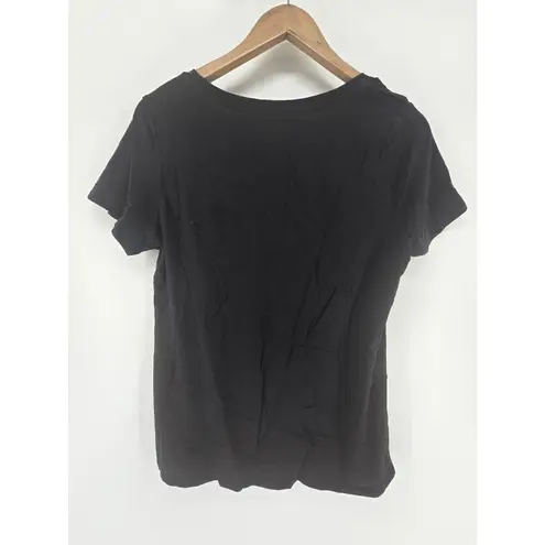 Quince T-shirt Tee Womens Large Black Short Sleeve Crew Neck Casual Outdoor Logo