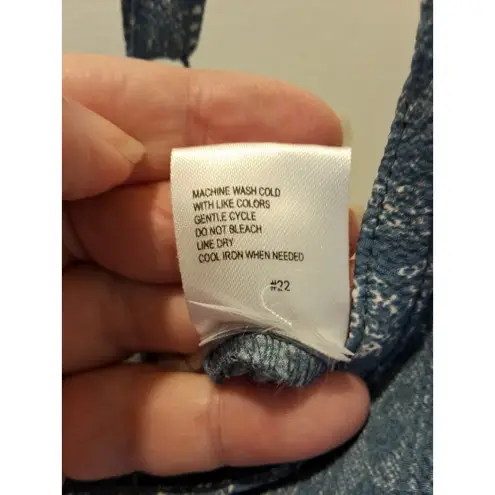 J . Glee Size PS Adjustable Strap Sleeveless Blue White With Tie At Waist Jumper