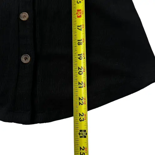 Fashion On Earth Black Ribbed V-neck Cardigan Women's Top Size Small NWT 72-29-2