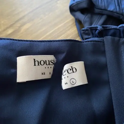 House Of CB  'Dana'‎ Navy Puff Sleeve Corset NWOT