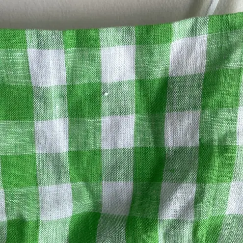 Mara Hoffman Carrie cropped checked hemp top