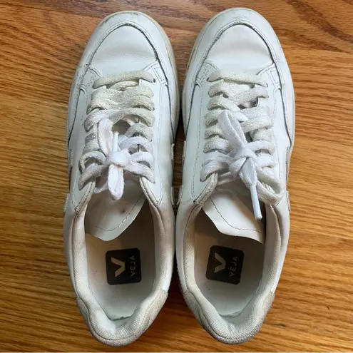 VEJA white and beige sneakers size 6