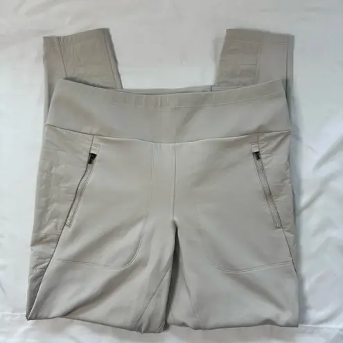 Athleta  Peak Hybrid Fleece Tight Grey Pockets High Rise Outdoor Winter Size L