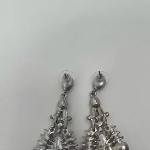 CARA NEW YORK Earrings DropDangle Rainbow Pastel Silver Gem Rhinestone Cocktail