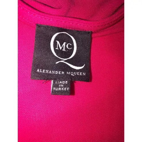 Alexander McQueen Size 38 IT 4 or 6 US Dress Draped Midi Knit Sleeveless Magenta