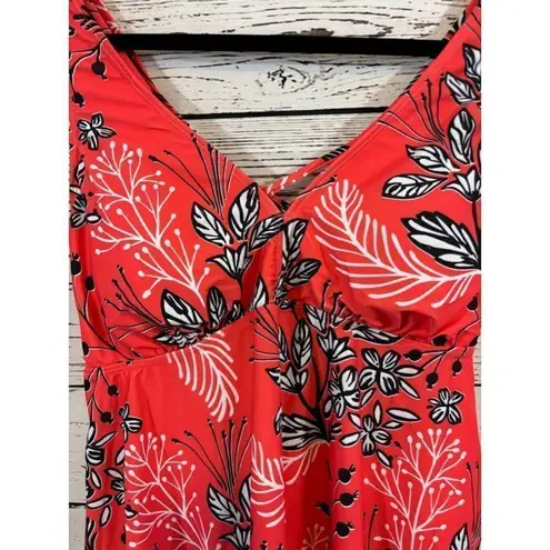 Women's Aqua Eve Swimsuit XXL Red White Floral