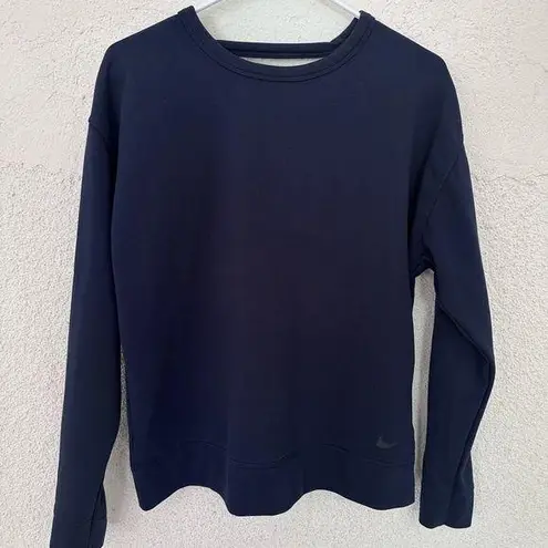 Nike  dri fit pullover navy blue sweater open back