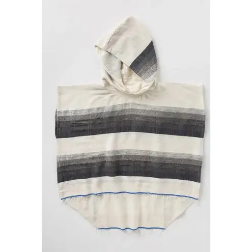 Lemlem Gray Striped Debizaza Hooded Poncho Large NEW