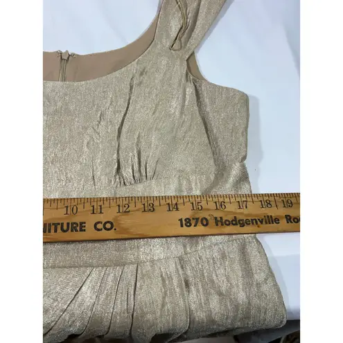 London Style Women Sheath Dress Shimmer Cocktail Party Formal Gold Metallic 16