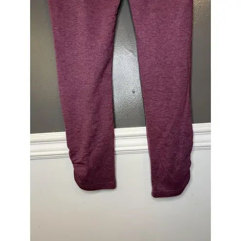Daisy Fuentes Pants Womens Medium Purple Heather Jogger Lounge Drawstring Ruched