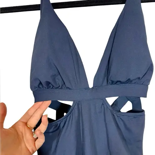 Seafolly Anthropologie Active Halter Cutout One-Piece Bathing Suit AU14/US10