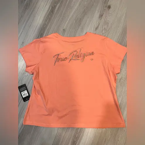 True Religion  NWT Women's Peach‎ V-Neck Top