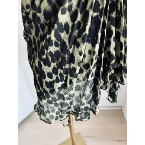 Isabel Marant Viscose “Coleen” Sarong Skirt Mini Size 36 Animal Print