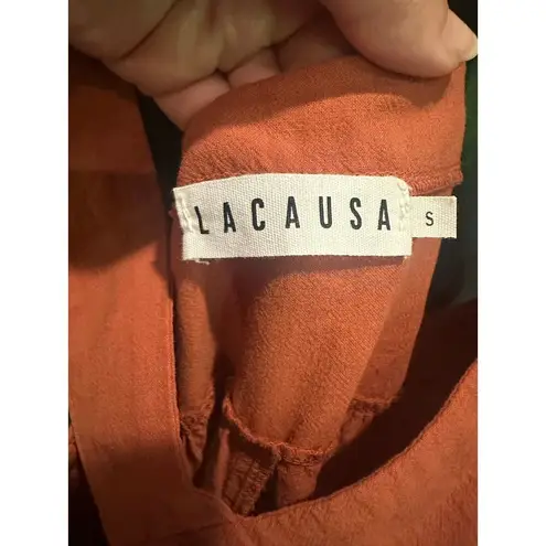 Lacausa PAZ Dress In Rust Size Small