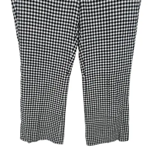 J.Crew  Women's Hayden Kickout Crop Pants Gingham Stretch Linen Sz 4‎ Tall Preppy