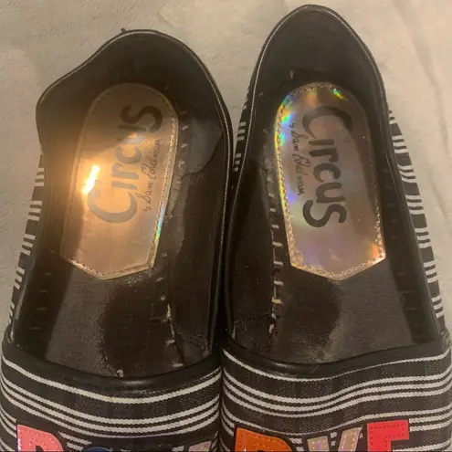 Circus by Sam Edelman Leni Boy Bye Navy Striped Espadrille Flat Size 8.5