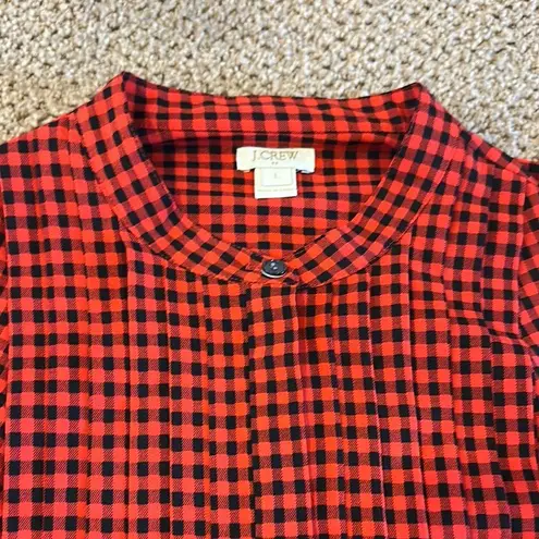 J. Crew Factory Women’s Checkered Red & Black Button Down Shirt
