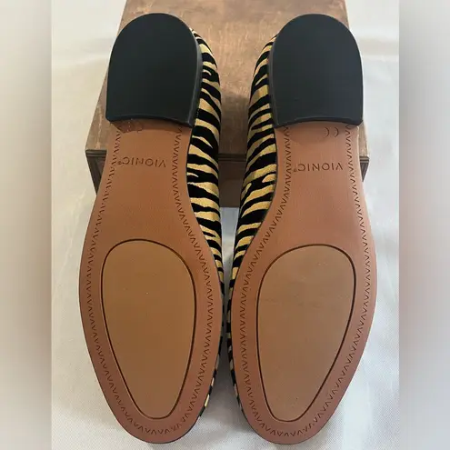 Vionic Willa Slip On Flats Tiger Stripes Suede Leather