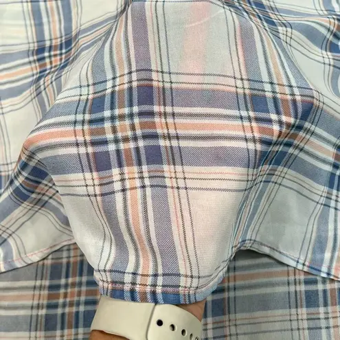 Olive & Oak Flannel Long Sleeve 1/4 Button Down Tunic Large