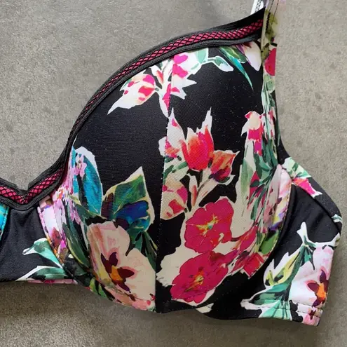 Kenneth Cole  Floral Push-Up Bikini Top Size 34 B/C