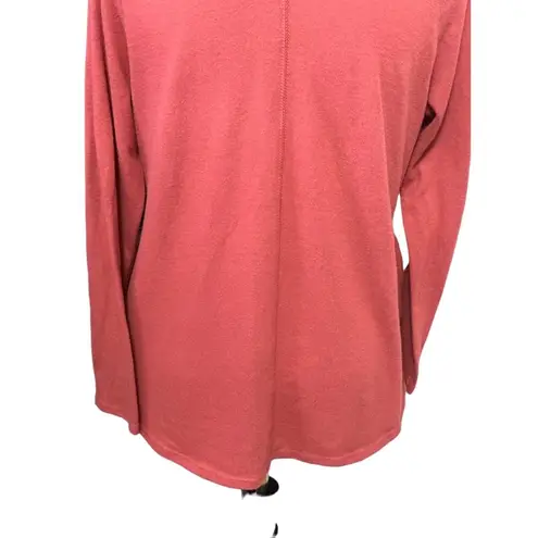 Caslon  Womens Cowl Neck Shirt Pink Solid Long Sleeve Tunic Stretch USA XS New