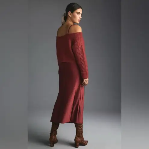 Anthropologie Mare Mare Layered Sweater Slip Dress | Size Large