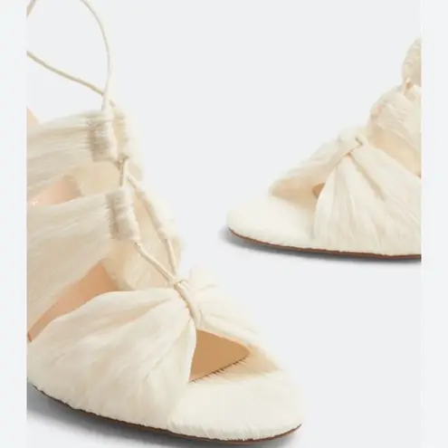 Loeffler Randall Dahlia Pleated Knot Mule with Ankle Strap High Heels