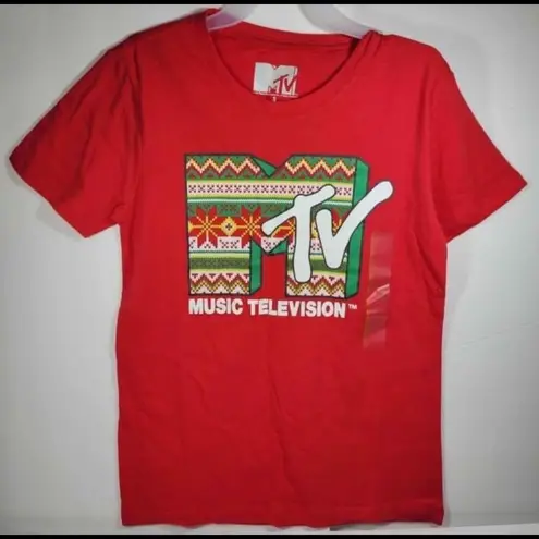 MTV Brand Womens Size Small Juniors Holiday MTV Shirt