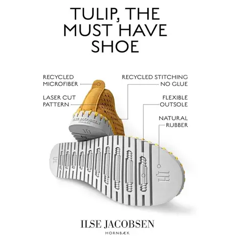 ILSE JACOBSEN HORNBÆK Tulip 139 laser cut flats Black Size 9