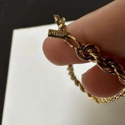 Monet Women’s Vintage Signed Gold Tone Chain Bracelet 7 1/4 Inch